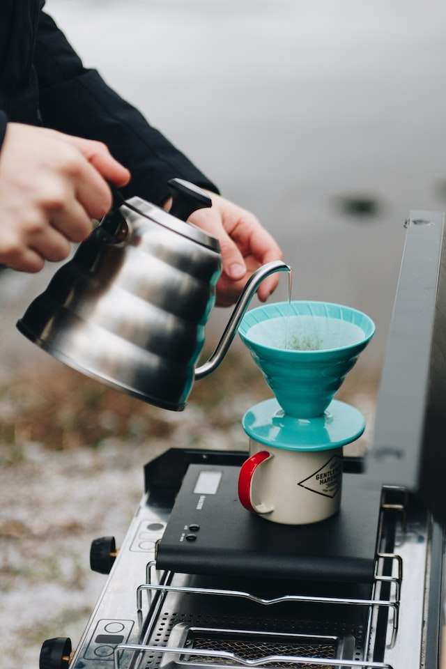 best camping coffee maker in use