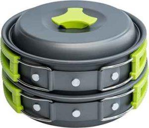 MalloMe Camping Cookware Mess Kit for Backpacking 