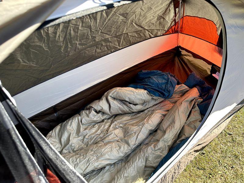 Sleeping bags offer insulation and warmth
