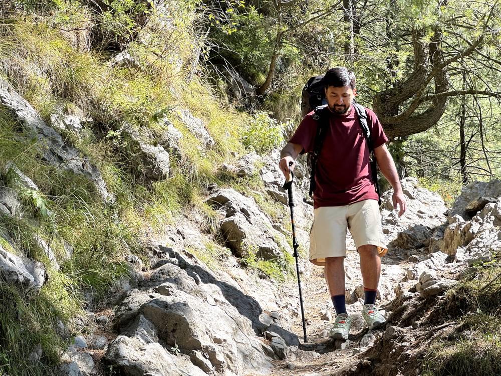 Comfort and fit of the Columbia Ridge Cargo shorts are great on trail