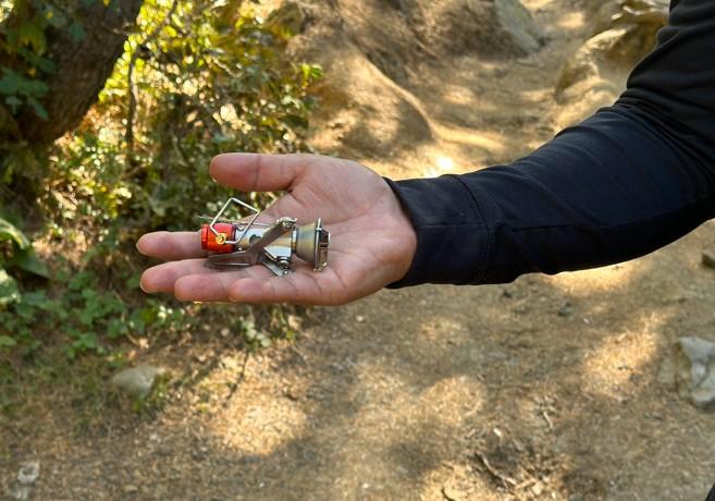 Backpacking stove (in hand)